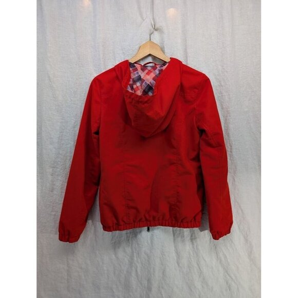 Empyre red canvas jacket lightweight women's size small zip closure E4 - Picture 7 of 11